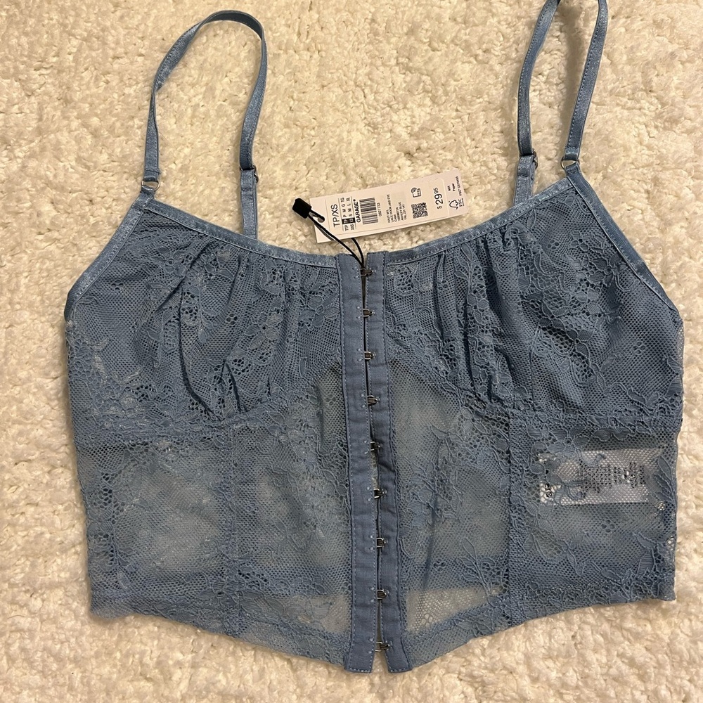 NWT garage lace crop top